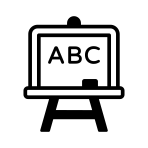 School Board, English Lecture, Writing Board, Whiteboard, Blackboard, icon