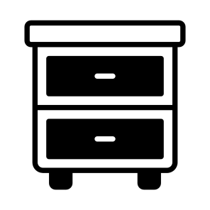 Side Table, File Cabinet, Drawers, Storage, Furniture icon