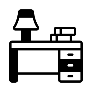 Study Table, Desk, Furniture, Study Area, Interior icon