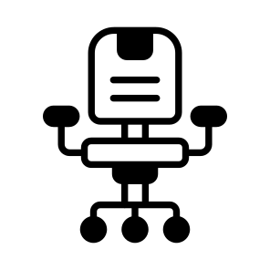 Swivel Chair, Seat, Sitting, Furniture, Interior icon