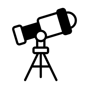 Telescope, Lens, Eyepiece, Astronomy, Research icon