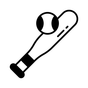 Baseball, Alloy Bat, Sports, Equipment, Bat icon