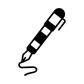 Fountain, Pen, Writing, Tool, Education icon