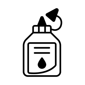 Glue, Bottle, Stationery, Applicator, Adhesive icon