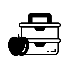 Lunch, Box, Tiffin, School, Meal icon