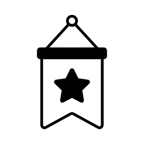 Pennant, Banner, Flag, Award, Celebration icon