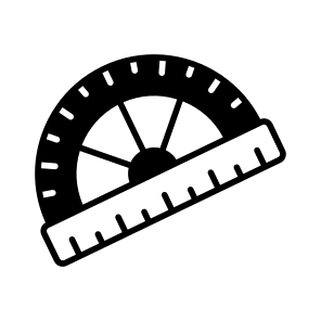 Protractor, Geometry, Math, Instrument, School icon