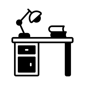 Study, Table, Student, Homework, Furniture icon