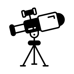 Telescope, Astronomy, Stargazing, Spyglass, Astronomical icon
