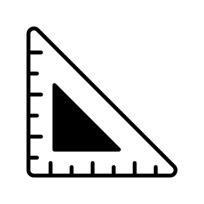 Triangular, Ruler, Geometry, Measurement, Scale icon