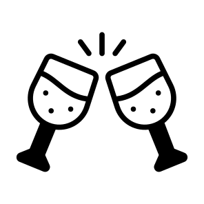 Cheers, Wine, Toast, Clinking, Glasses icon