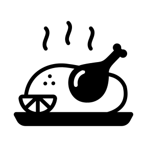 Chicken, Roasted, Turkey, Meat, Cuisine icon