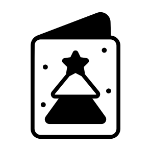 Christmas, Tree, Card, Wishes, Greeting icon