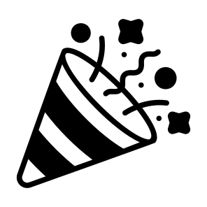 Confetti, Shower, Streamers, Celebration, Christmas icon