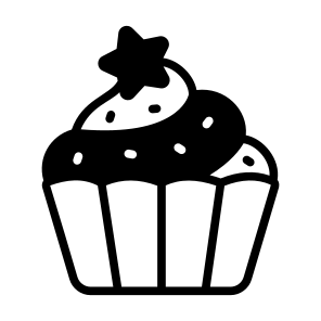 Cupcake, Muffing, Sweetmeat, Dessert, Confectionery icon