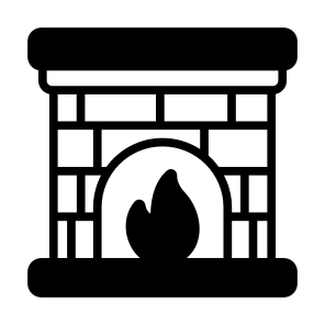 Fireplace, Mantel, Firepit, Burning, Christmas icon
