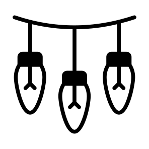 Lights, Bulb, Illumination, Brightness, Decoration icon