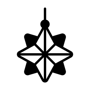 Ornament, Hanging, Decoration, Christmas, Star icon