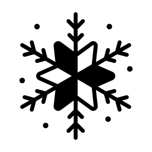 Snowflake, Flake, Winter, Cold, Snowy icon