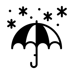 Umbrella, Parasol, Protection, Snowfall, Snowy icon