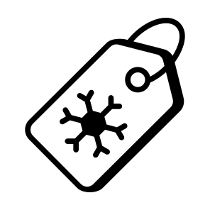 Winter, Cold, Seasonal, Tag, Label icon