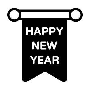 Year, Banner, Hanging, Decor, Pennant icon