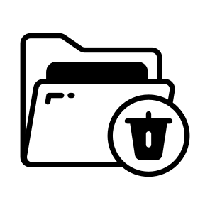 Delete, Remove, Erase, Bin, Folder icon