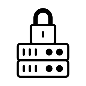 Encrypted, Server, Datacenter, Hosting, Privacy icon