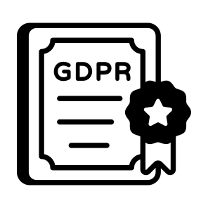 Gdpr Certificate, License, Permit, Diploma, Credential icon