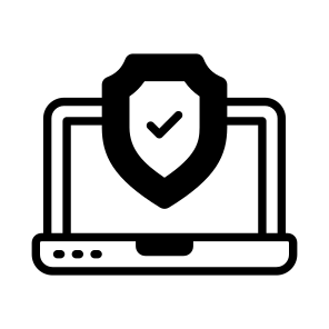 Laptop, System, Pc, Device, Shield icon