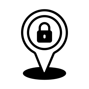 Location, Gps, Navigation, Lock, Privacy icon