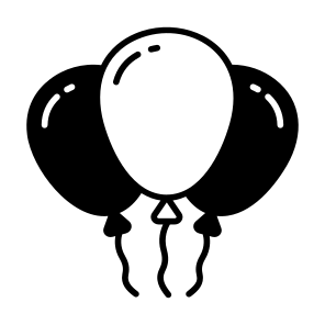 Balloons, Christmas, Celebration, Decoration, Party icon