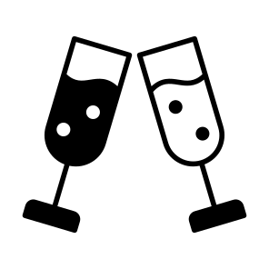 Cheers, Toasting, Beverage, Glasses, Wine icon