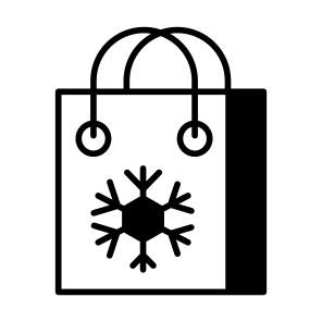 Christmas, Shopping, Bag, Jute, Tote icon