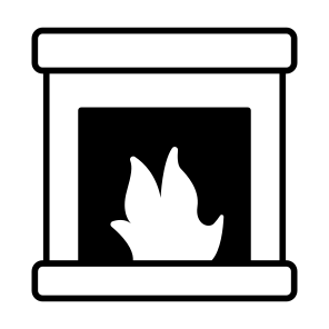 Fireplace, Furnace, Fireside, Firebox, Mantelpiece icon