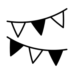 Garlands, Decoration, Pennants, Buntings, Streamer icon