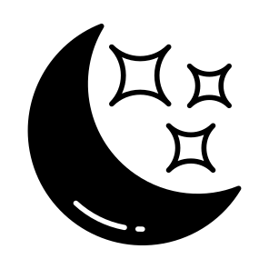 Night, Moon, Crescent, Bedtime, Dream icon