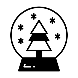 Snow Globe, Decorative, Decoration, Festive, Christmas icon
