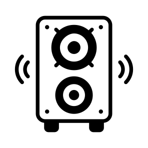 Audio, Speaker, Woofer, Sound, Device icon