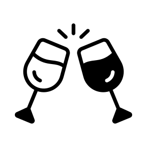 Cheers, Toast, Clinking, Drinks, Celebration icon