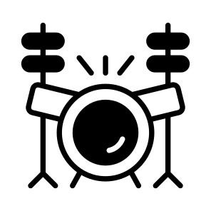 Drums, Drumbeat, Percussion, Instrument, Drum Set icon