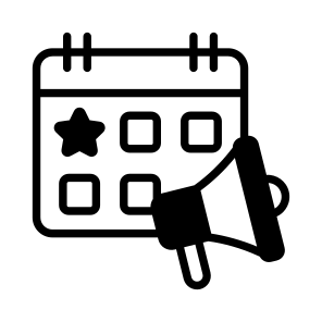 Event Announcement, Marketing, Megaphone, Planner, Event Management icon