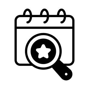 Event Checking, Event Check, Venue Check, Calendar, Scheduling icon