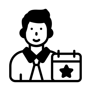 Event Planner, Event Coordinator, Event Manager, Celebration Head, Party Organizer icon