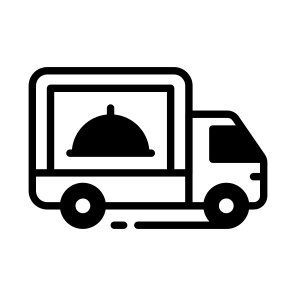 Food Van, Food Delivery, Food Truck, Food Vehicle, Transport icon