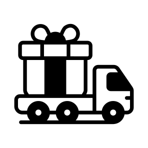 Gift Delivery, Truck, Shipping, Surprise, Present icon