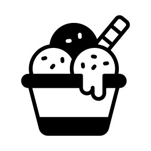 Ice Cream, Gelato, Sundae, Sweet, Dessert icon