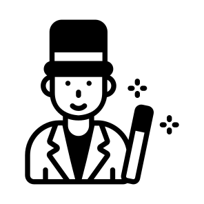 Magican, Trick, Performance, Magic Wand, Magician Character icon