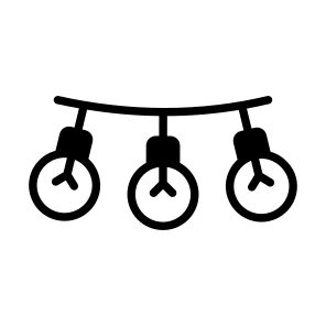 Party Lights, String Lights, Bulb, Illumination, Decor icon