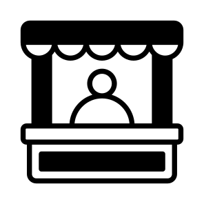 Ticket Kiosk, Booth, Counter, Stall, Ticket Stand icon